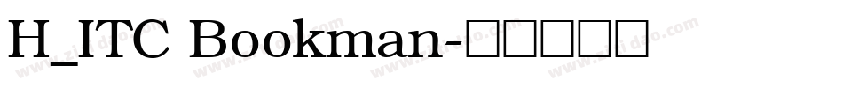 H_ITC Bookman字体转换